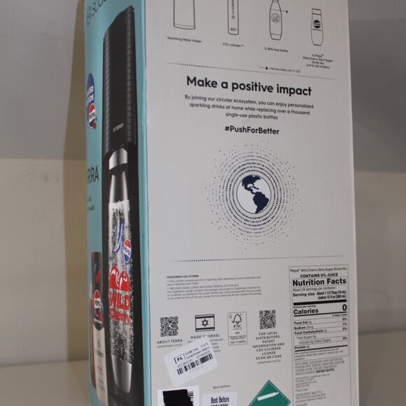 SodaStream TERRA Sparkling Water Soda Maker Limited Edition Cherry Pepsi Israel - Picture 2 of 4